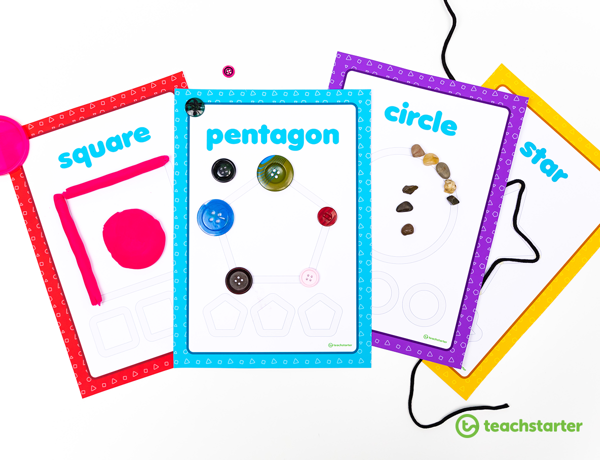 2D Shape Playdough Mats