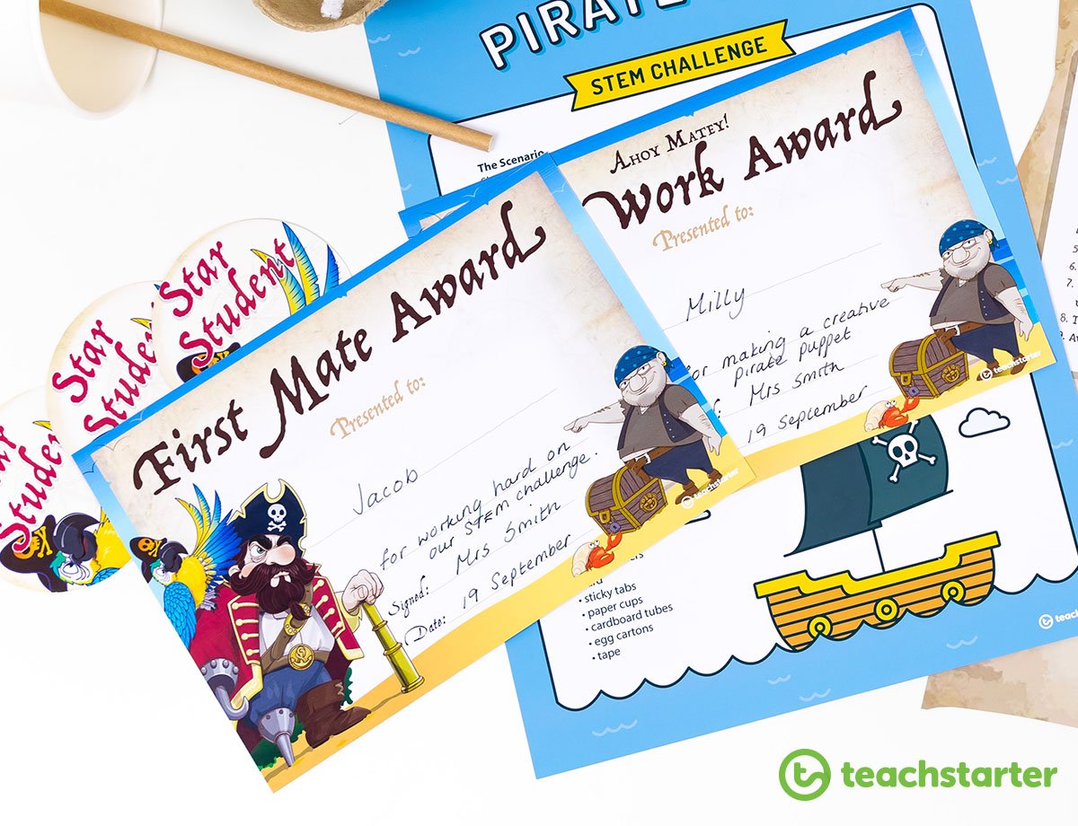 Student award - pirate theme