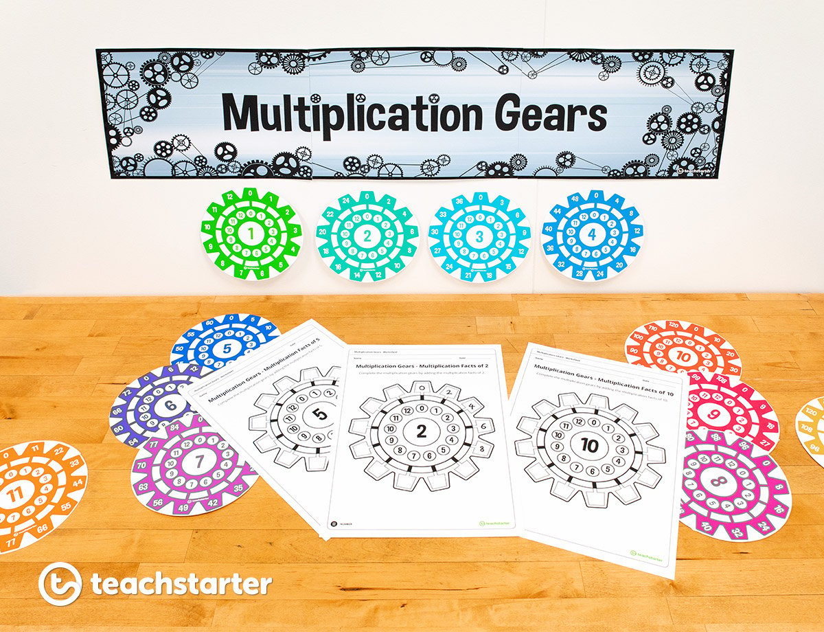 Multiplication display for the classroom