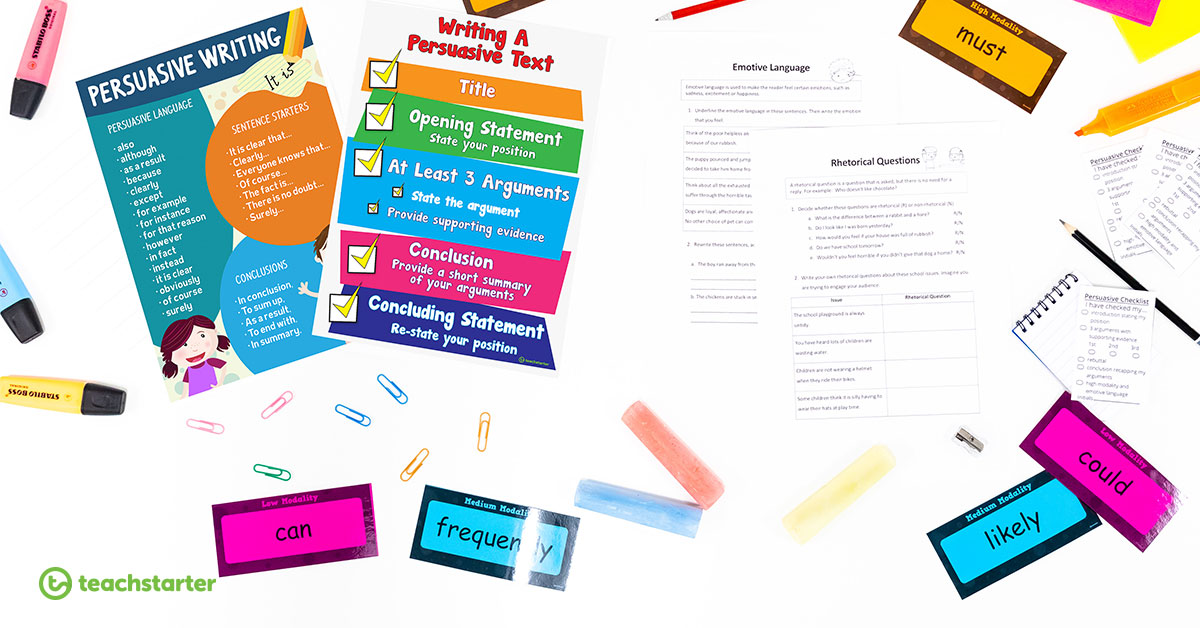 Teaching Persuasive Writing to Students Classroom Resources