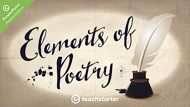 teaching poetry resources poetic devices elements of poetry powerpoint