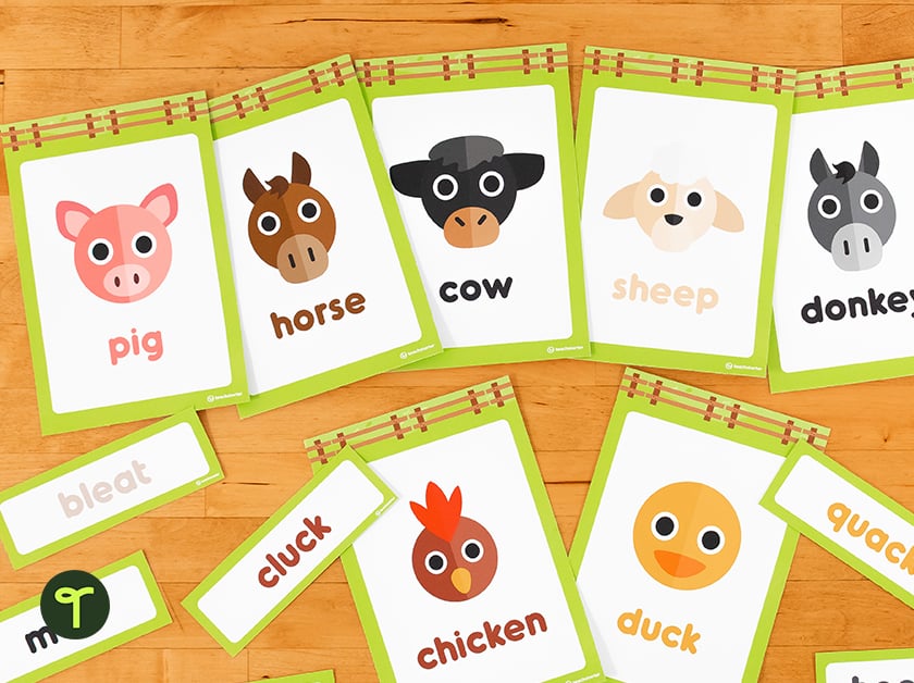 farm animal matching game