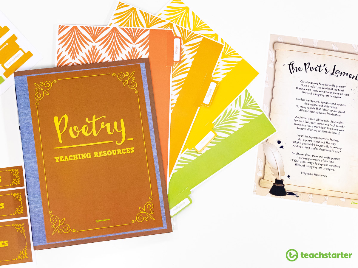 Poetry resource folder how to teach poetry to kids teachers classroom