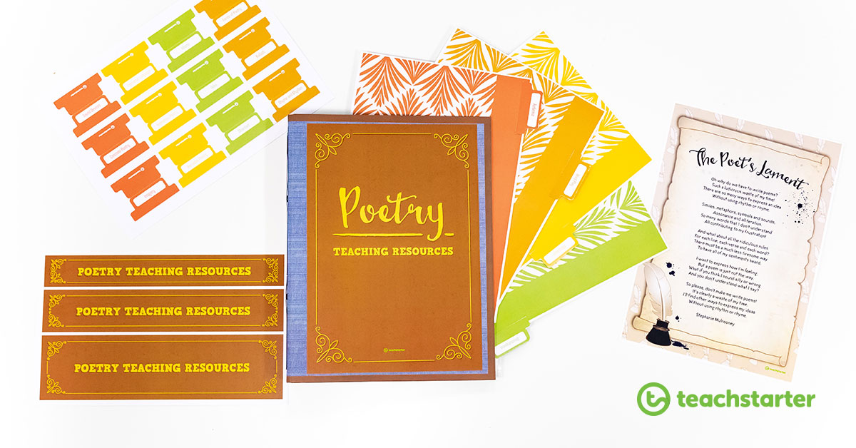 how to teach poetry to kids poetry resources collection folder