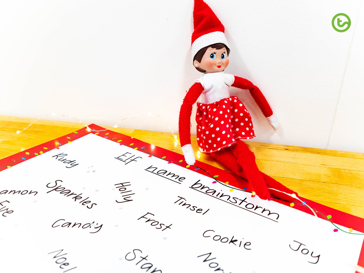 Elf on the Shelf in the Classroom - name your elf