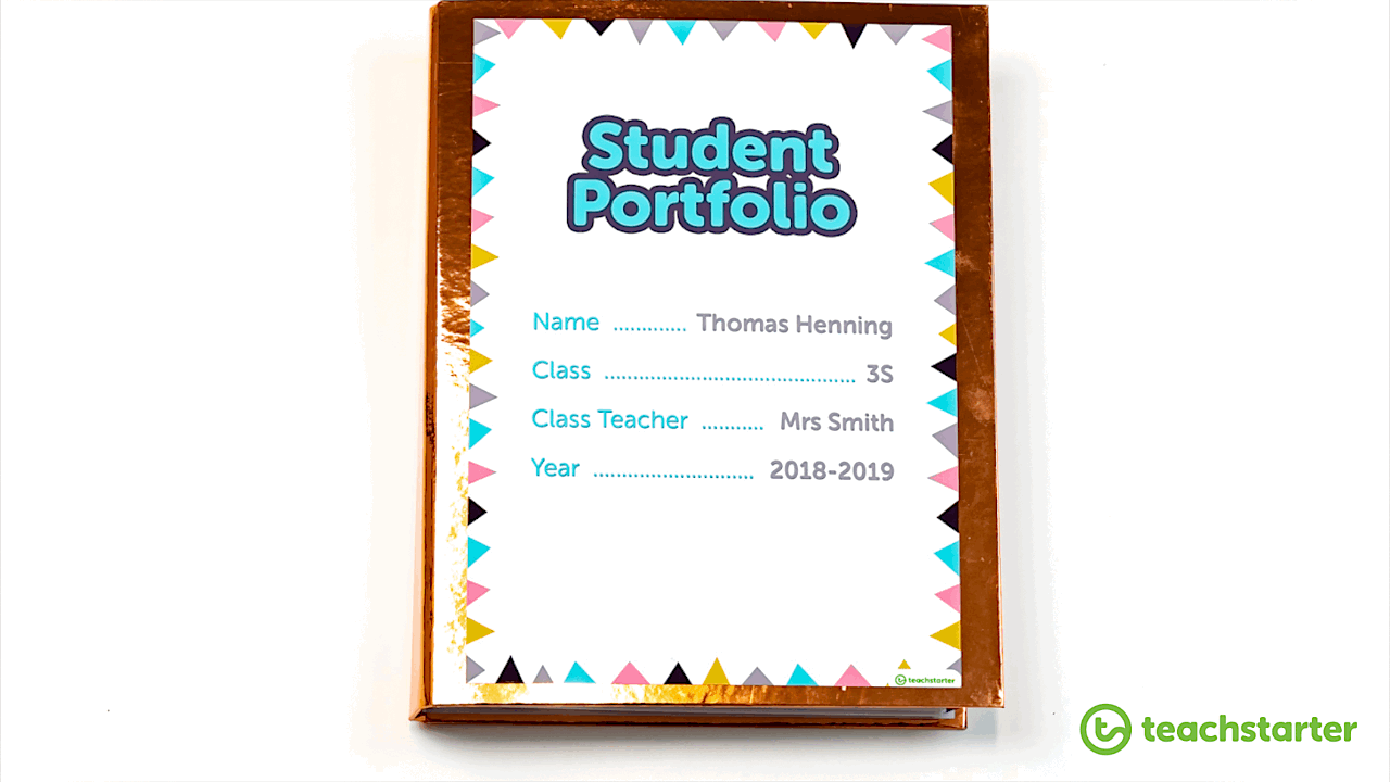 portfolio cover page template for kids