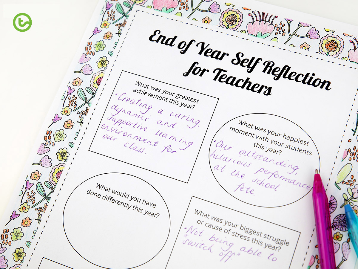 End of year organisation - teacher reflection