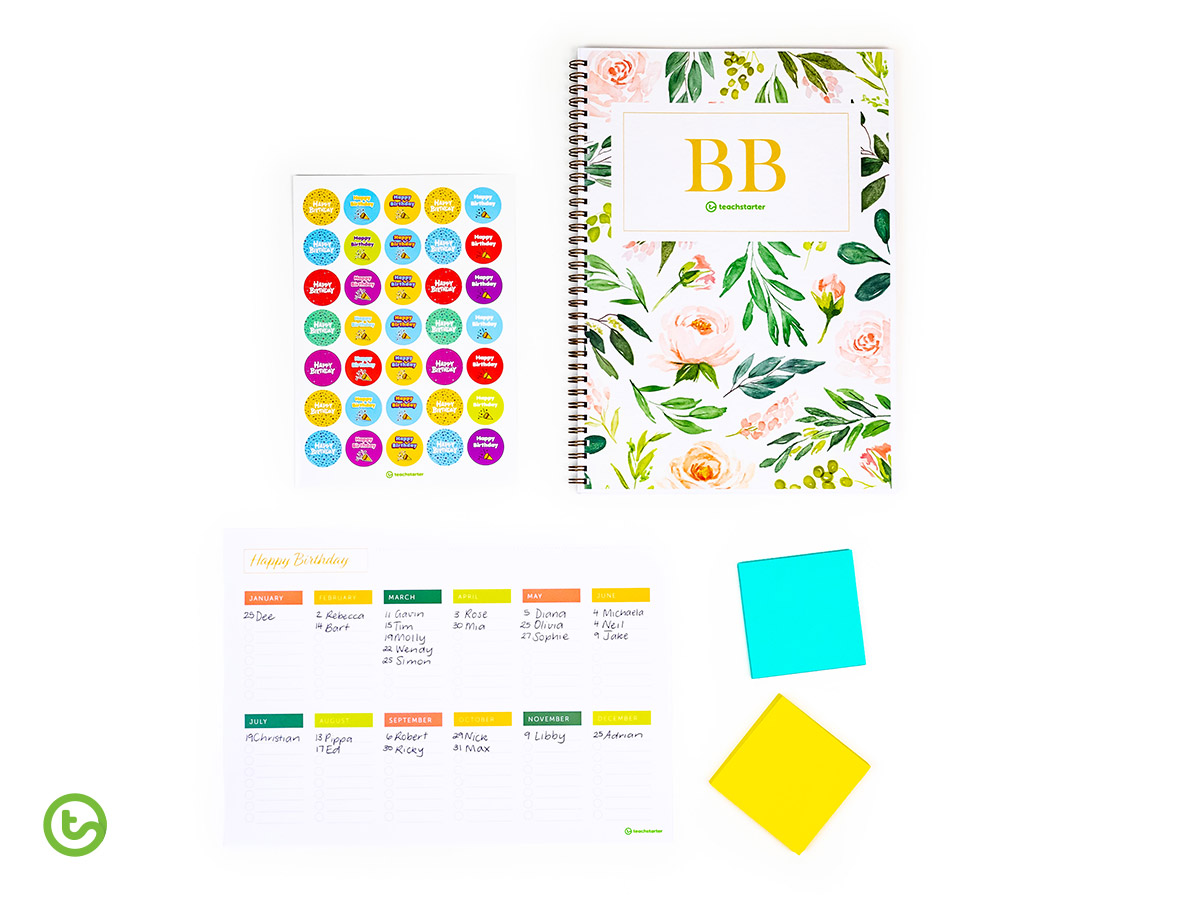 Blush Blooms Teacher Planner