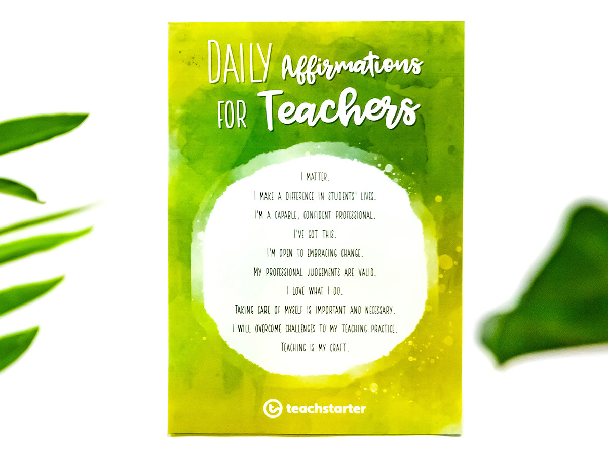 Daily Affirmations for Teachers Poster