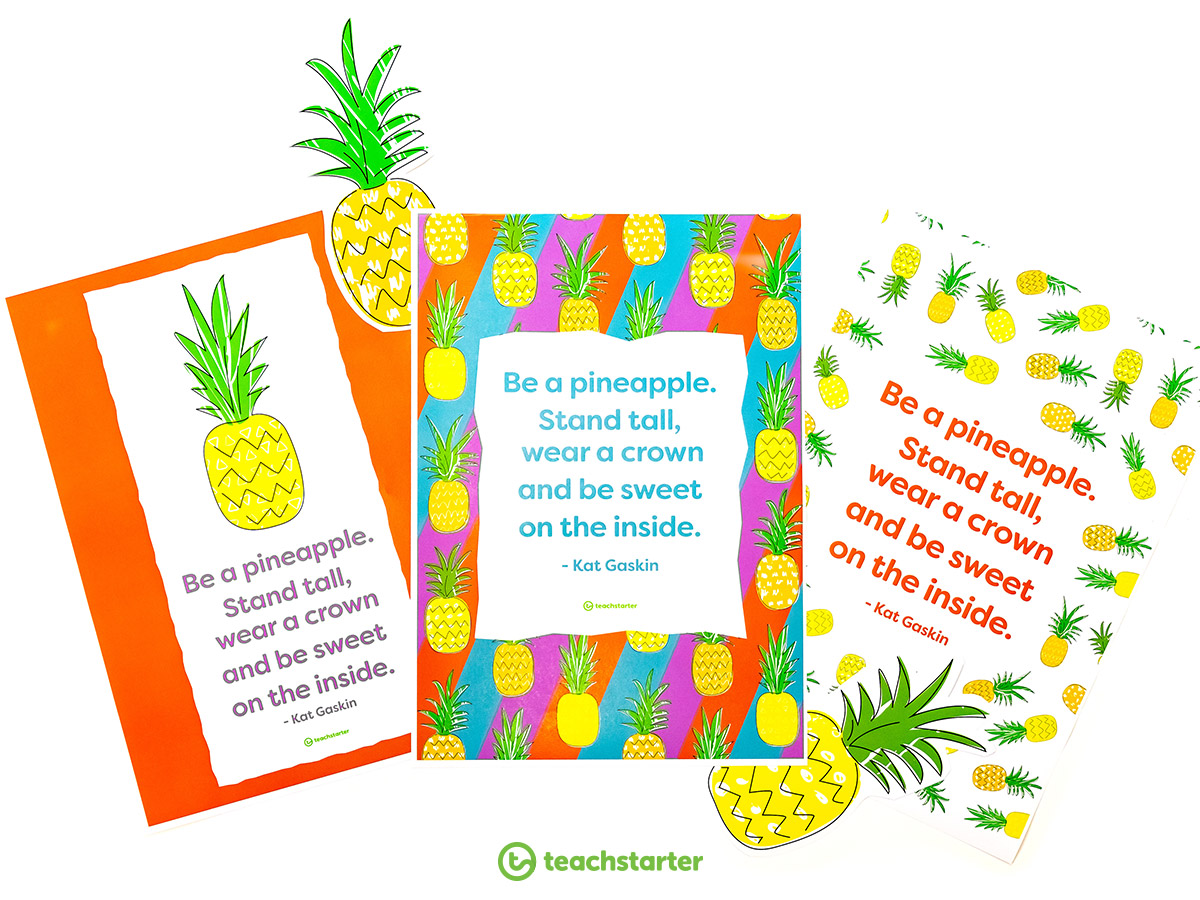 Pineapple Positivity Poster