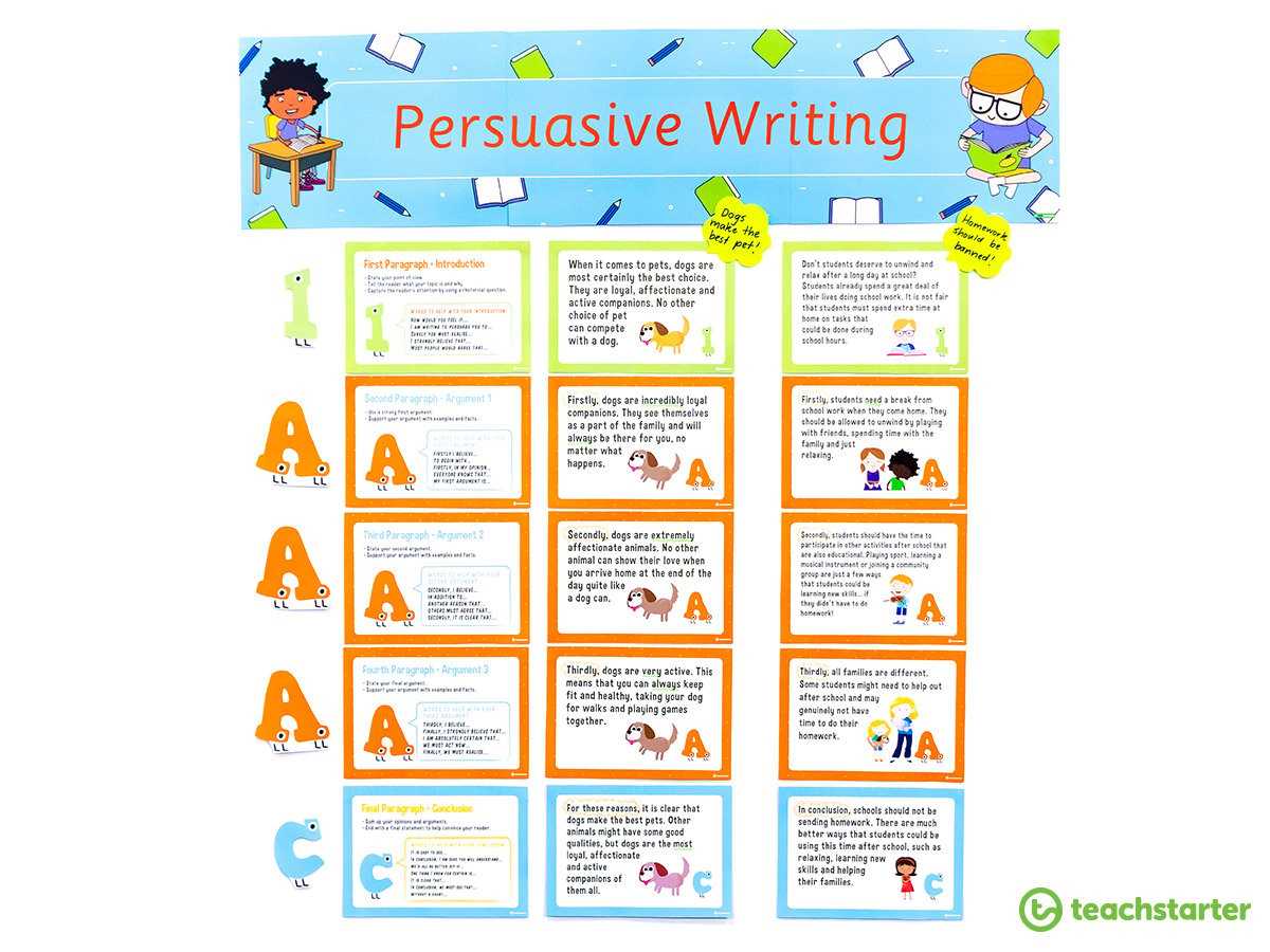 Persuasive Writing Display for Classroom