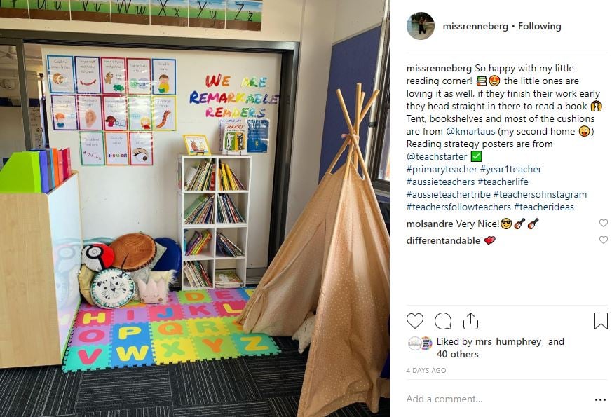 classroom reading nook