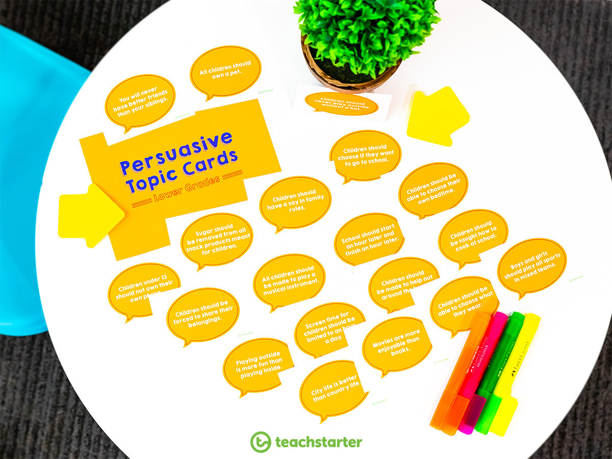 Persuasive Writing Prompts for the Classroom