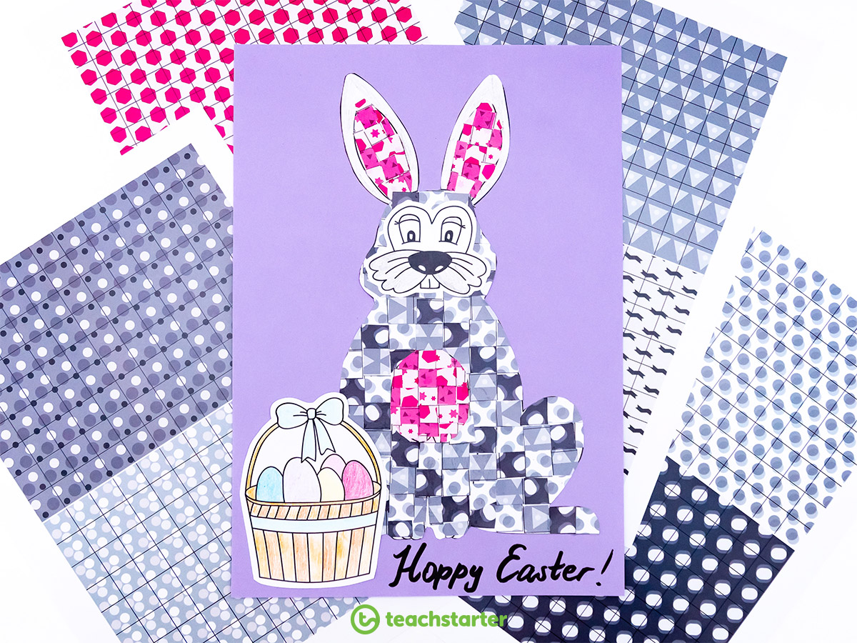 Mosaic Easter Craft Activities - Bunny