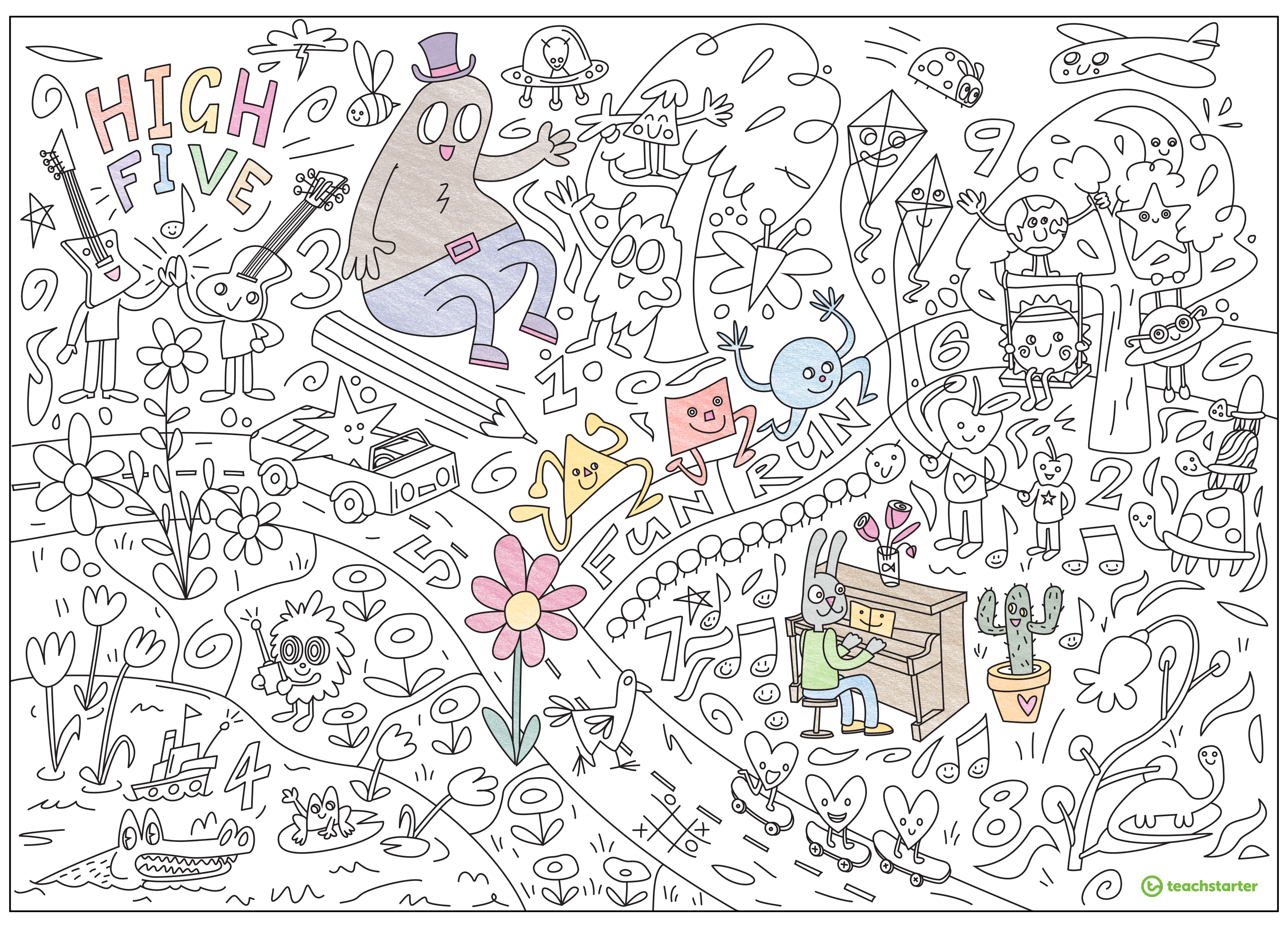 Resource Alert! NEW Giant Printable Colouring Sheet Teach Starter