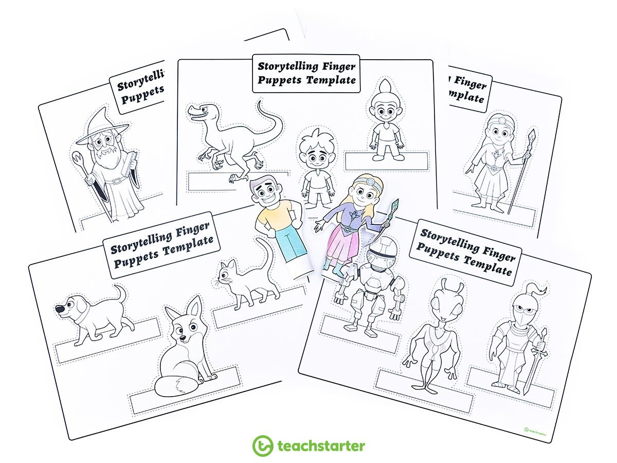 printable storytelling puppets worksheets