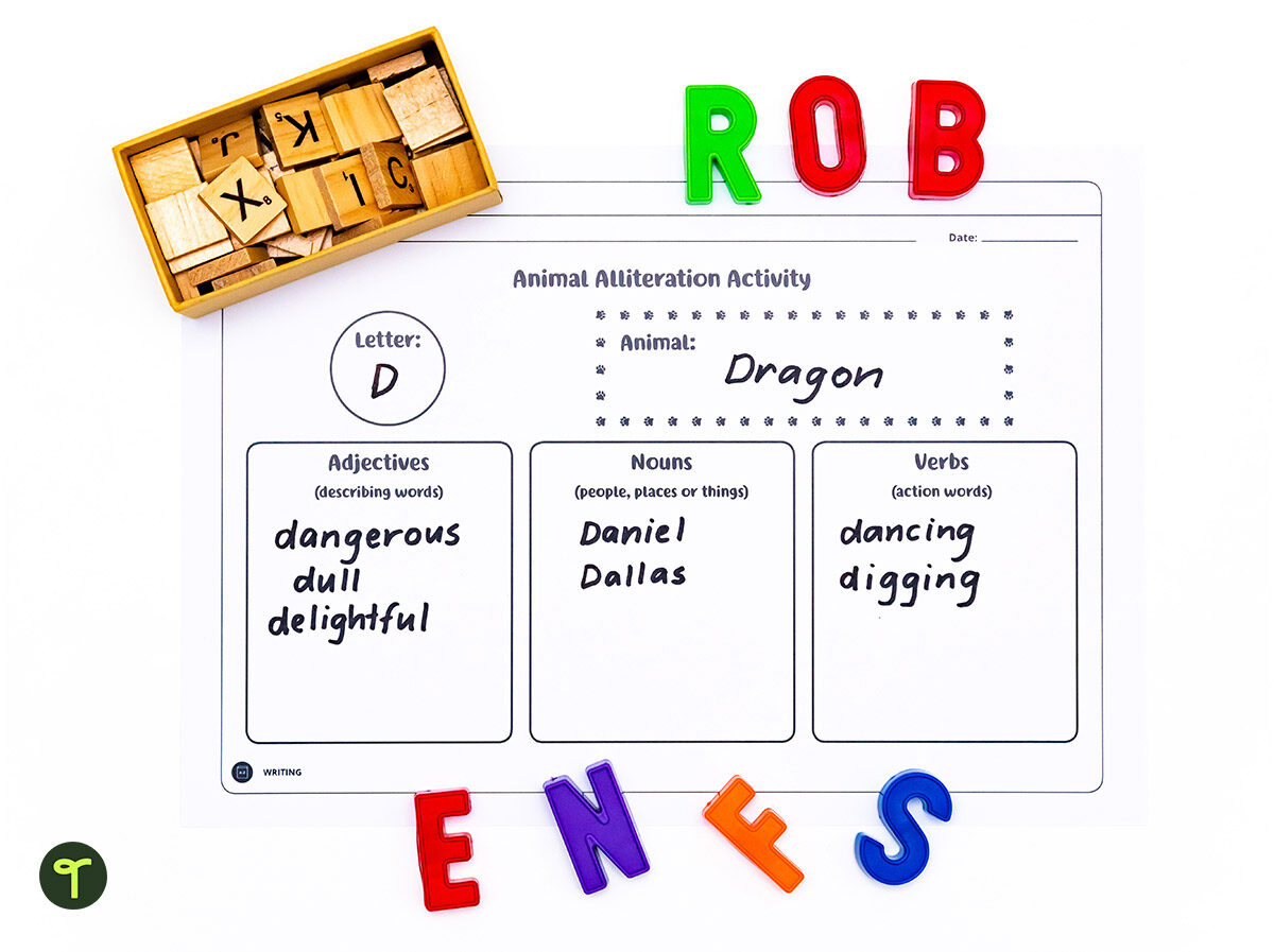 animal alliteration activity