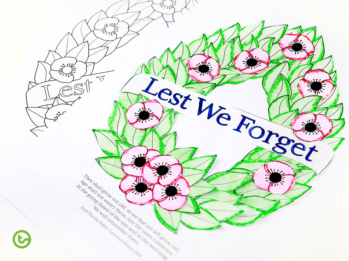 Anzac Day Activities - Lest We Forget
