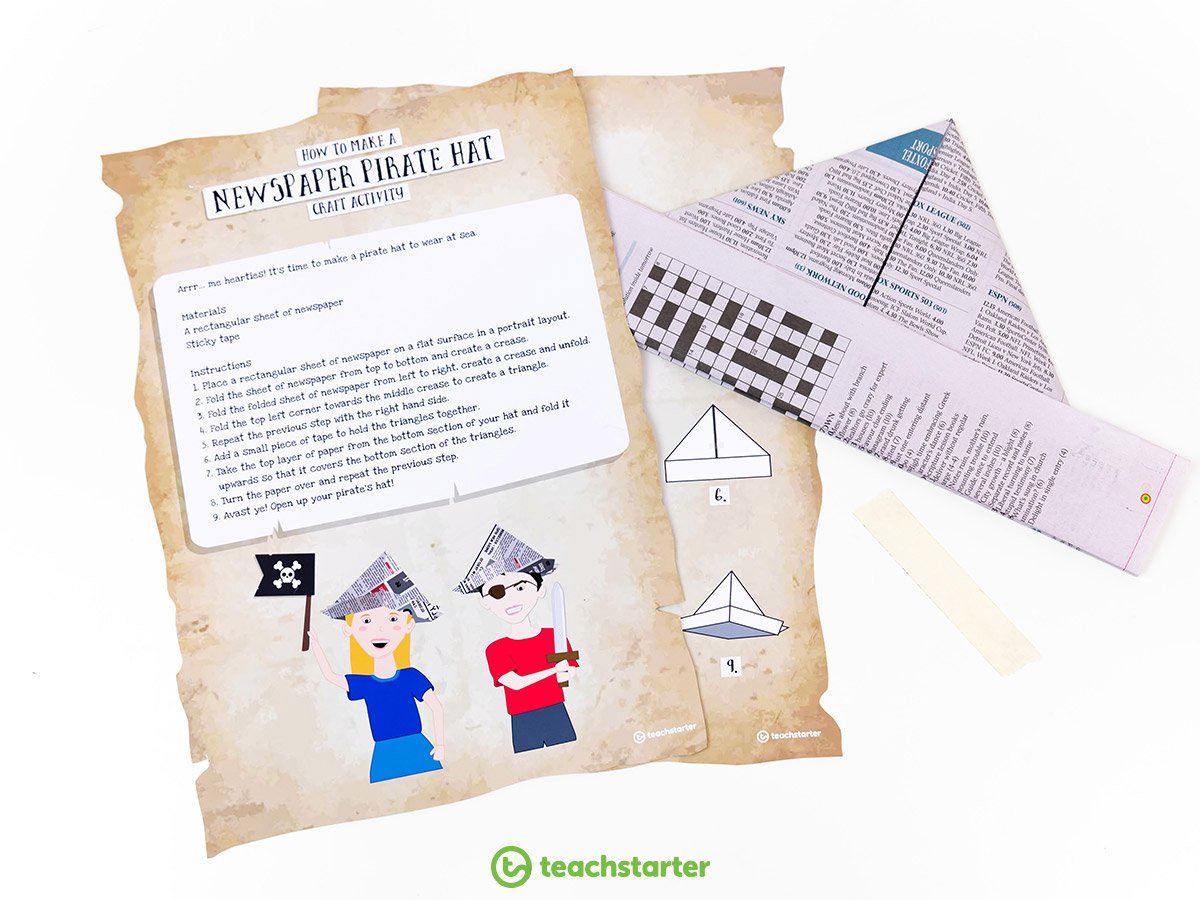 Procedural Writing Activities - Make a Pirate Hat