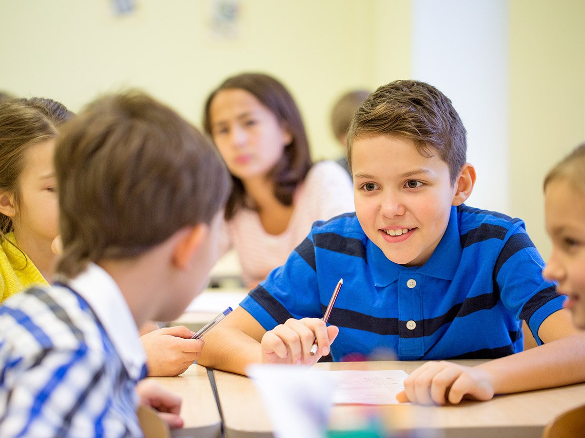 group discussion in classroom