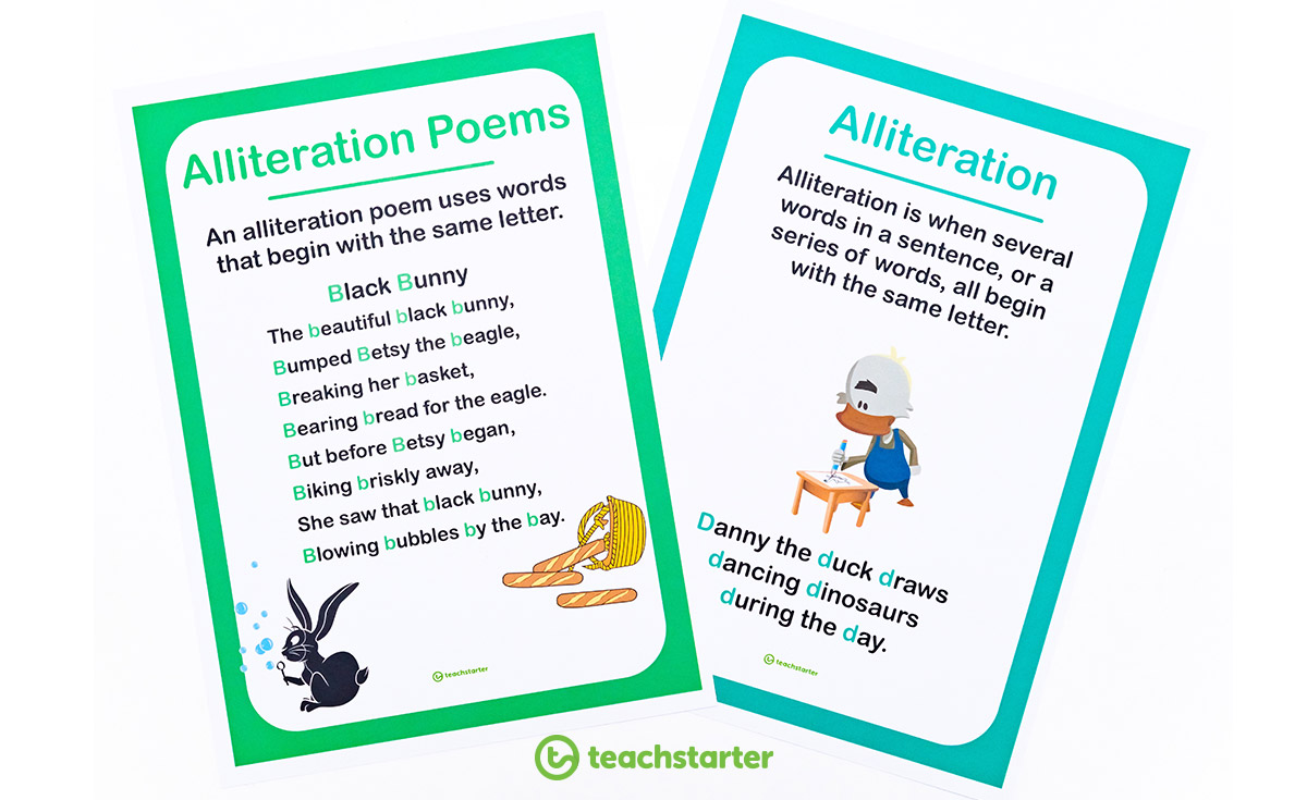 Alliteration in poems teaching resources