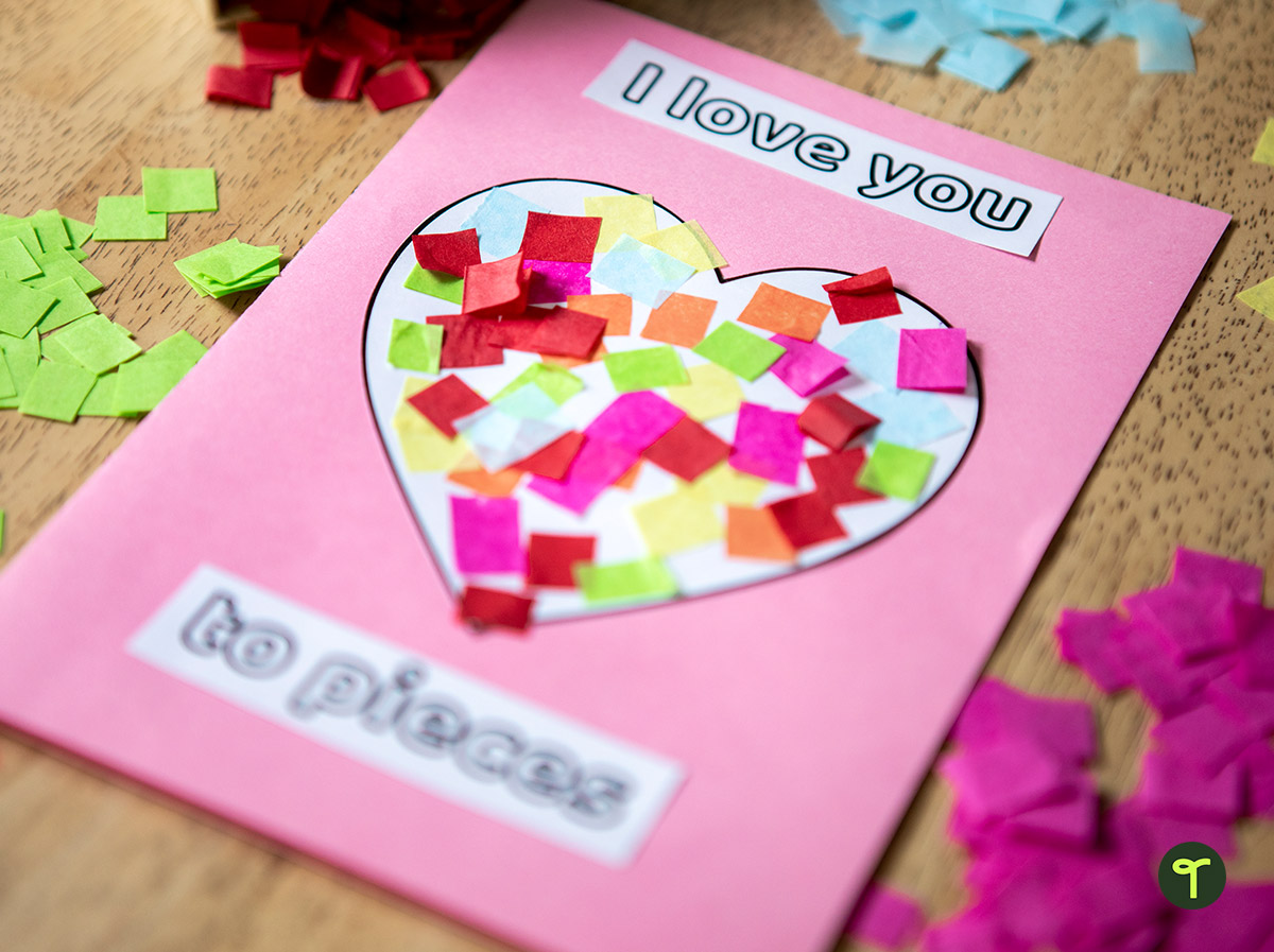 I Love you to pieces card template