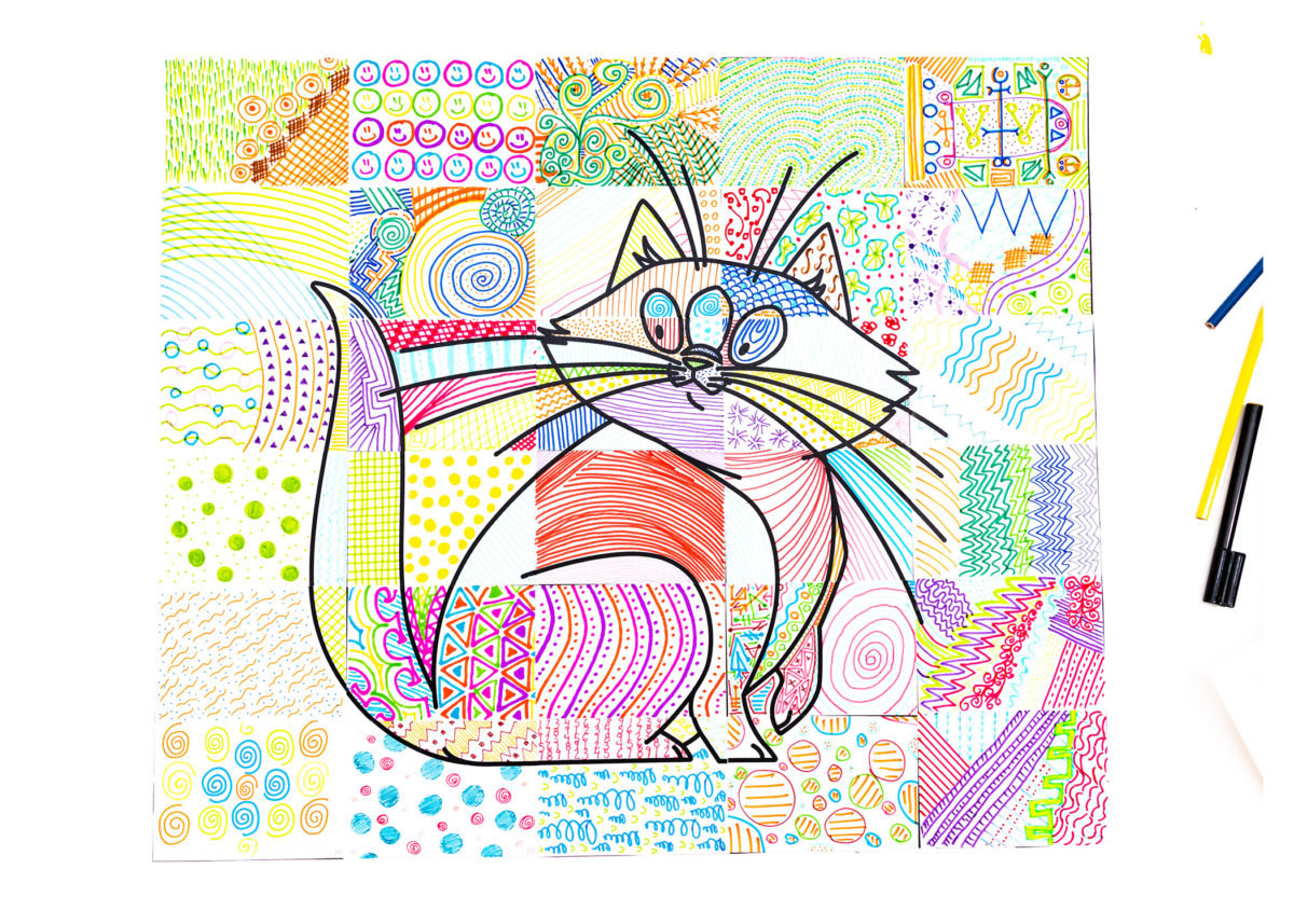 pattern to picture art activity for kids