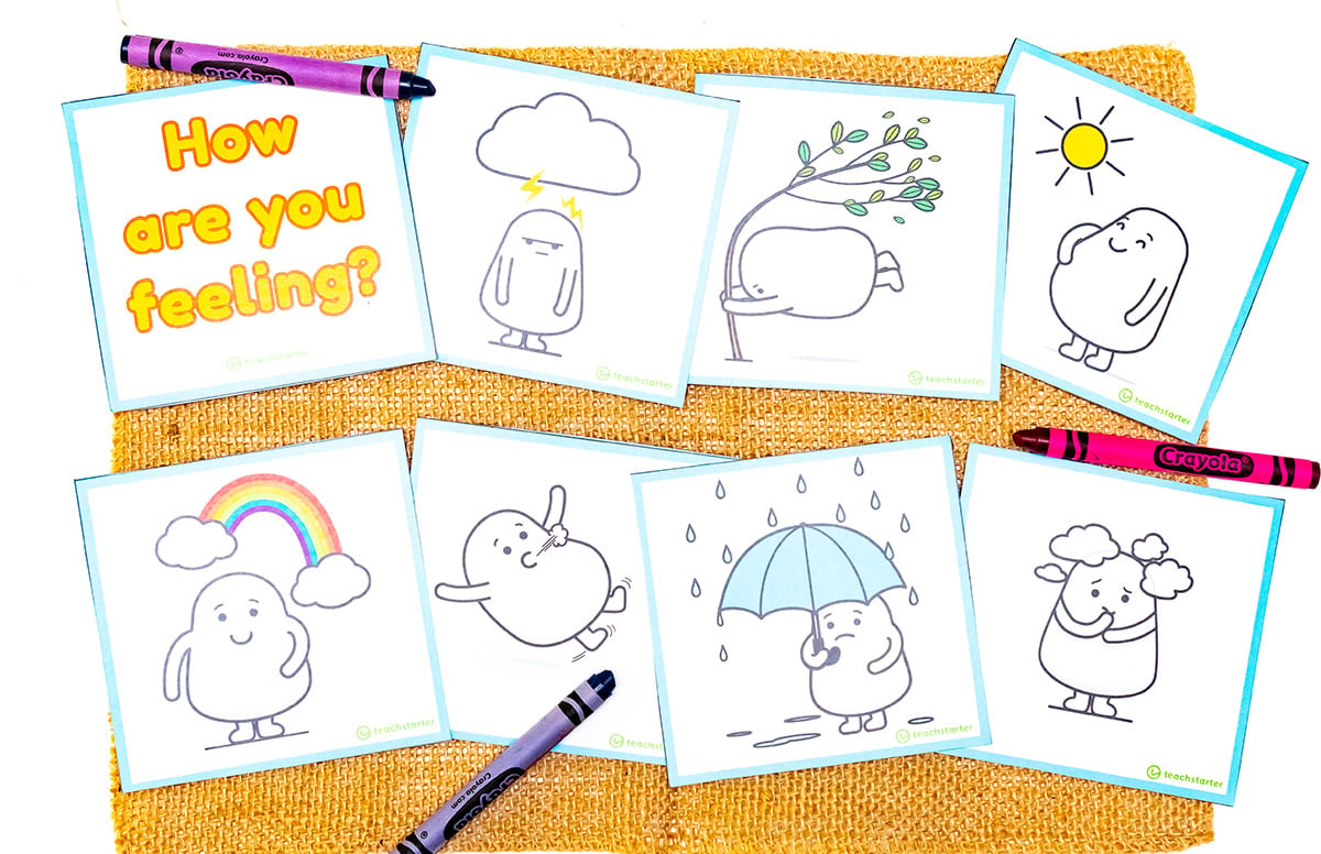 Feelings flashcards for kids