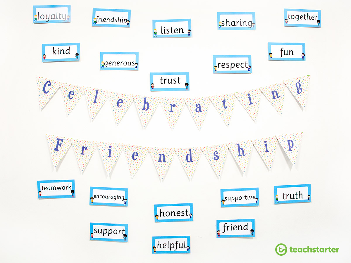 Teaching Friendship to Banish Bullying - Put Up a Friendship Wall Display!