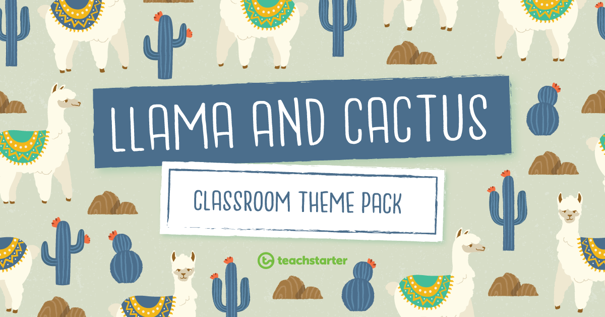 Classroom Theme Pack - Llama and Cactus