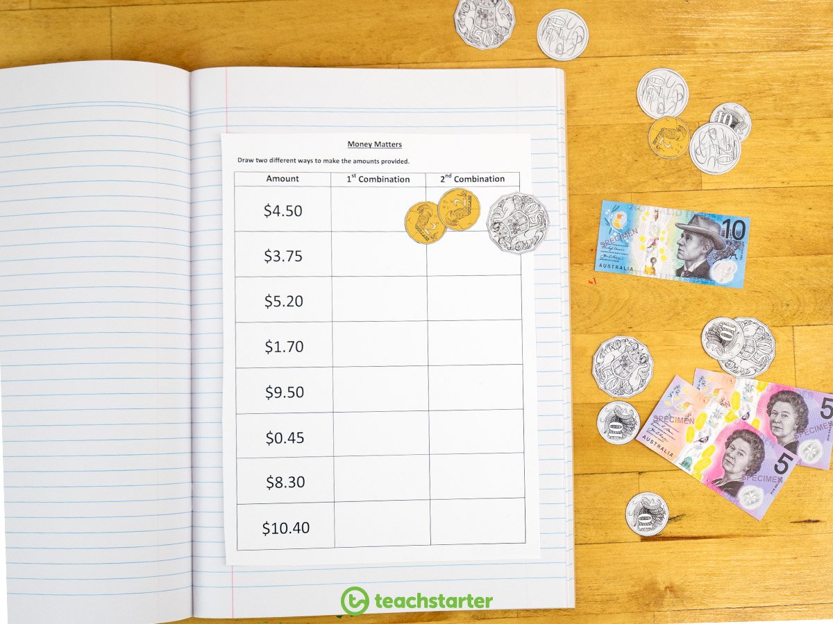 Teaching Money and financial mathematics - Use Manipulatives to help your students understand tricky maths concepts