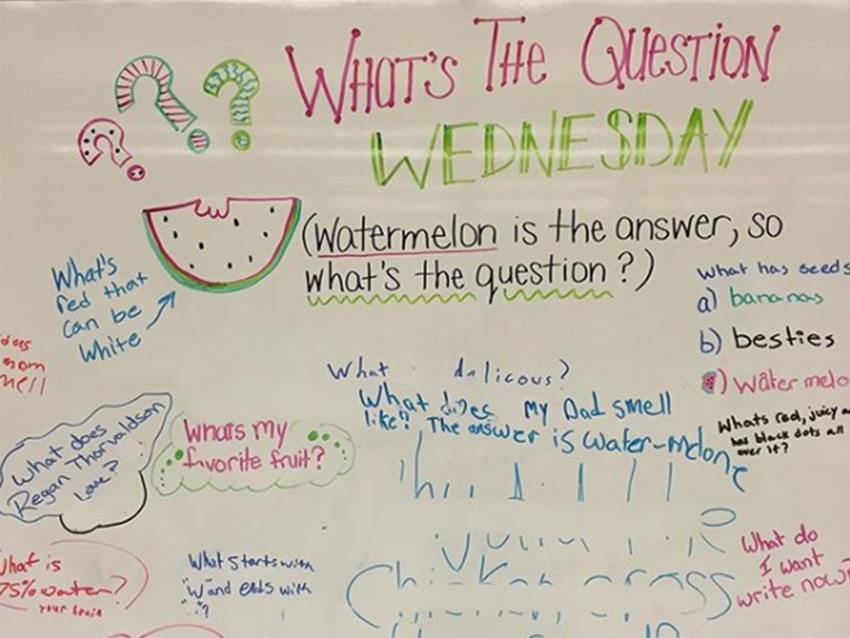 What's the question... activity idea for the classroom.