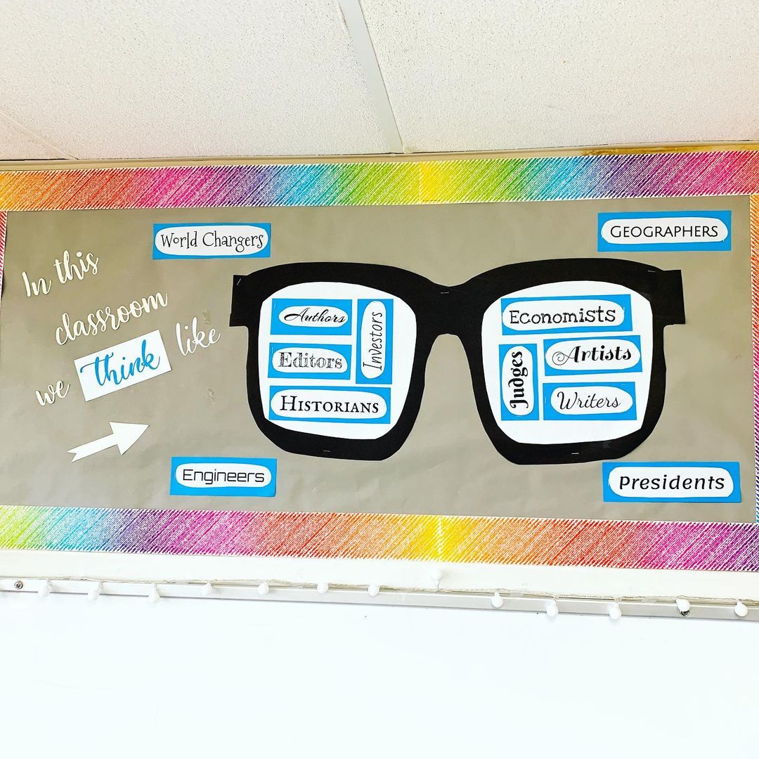 In This Class, We Think Like … bulletin board