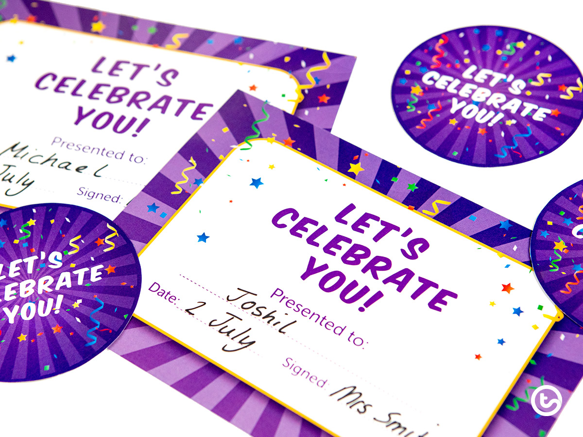 Celebrate student success with classroom theme pack.