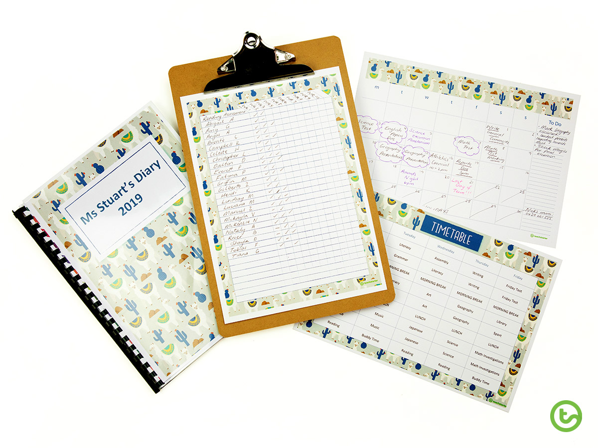 The Llama and Cactus Classroom Theme Pack - it has everything you need for planning and organisation!