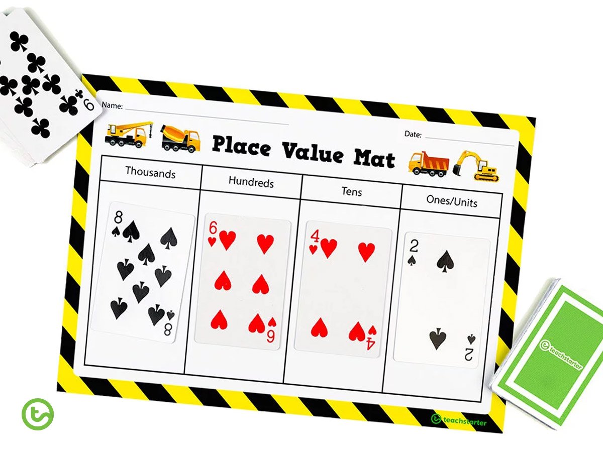 Printable place value mat.