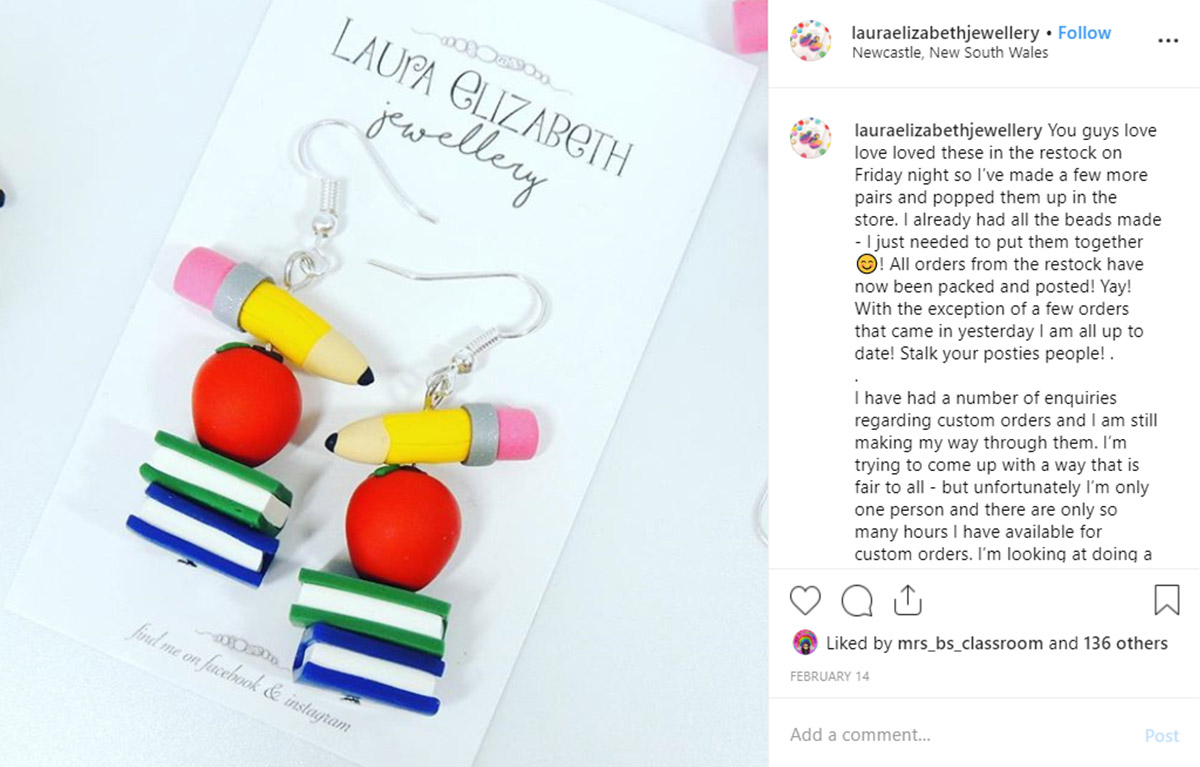 Teacher earrings