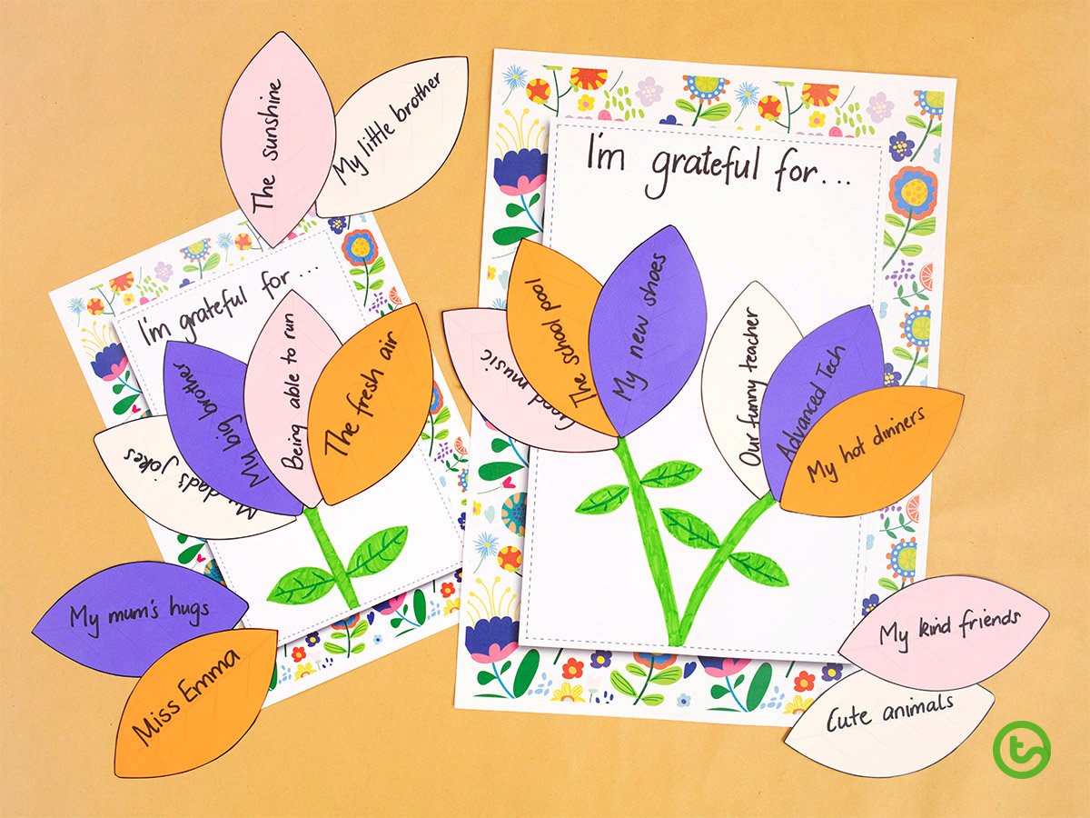 Spring Activities for Kids - Gratitude Flowers