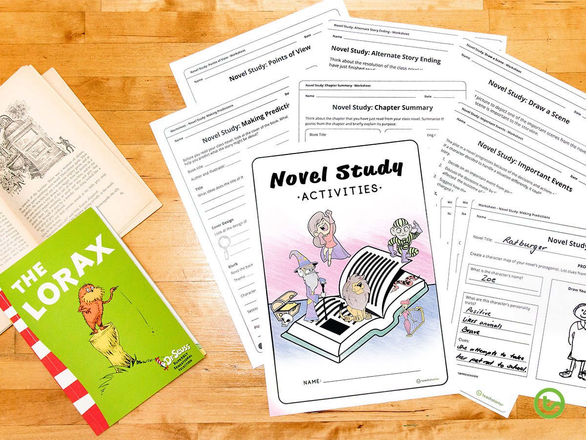 Library activities for kids - shared novel study