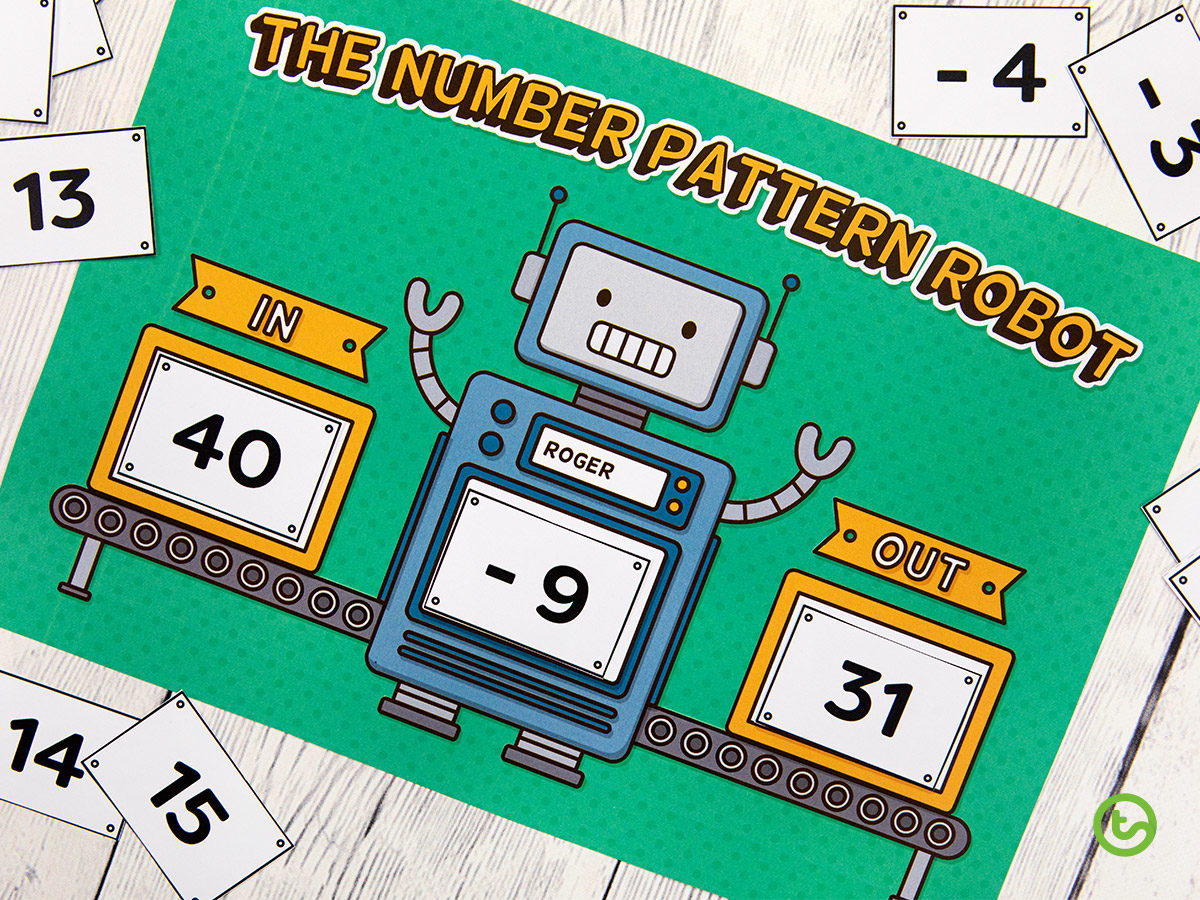 Number pattern robot activity