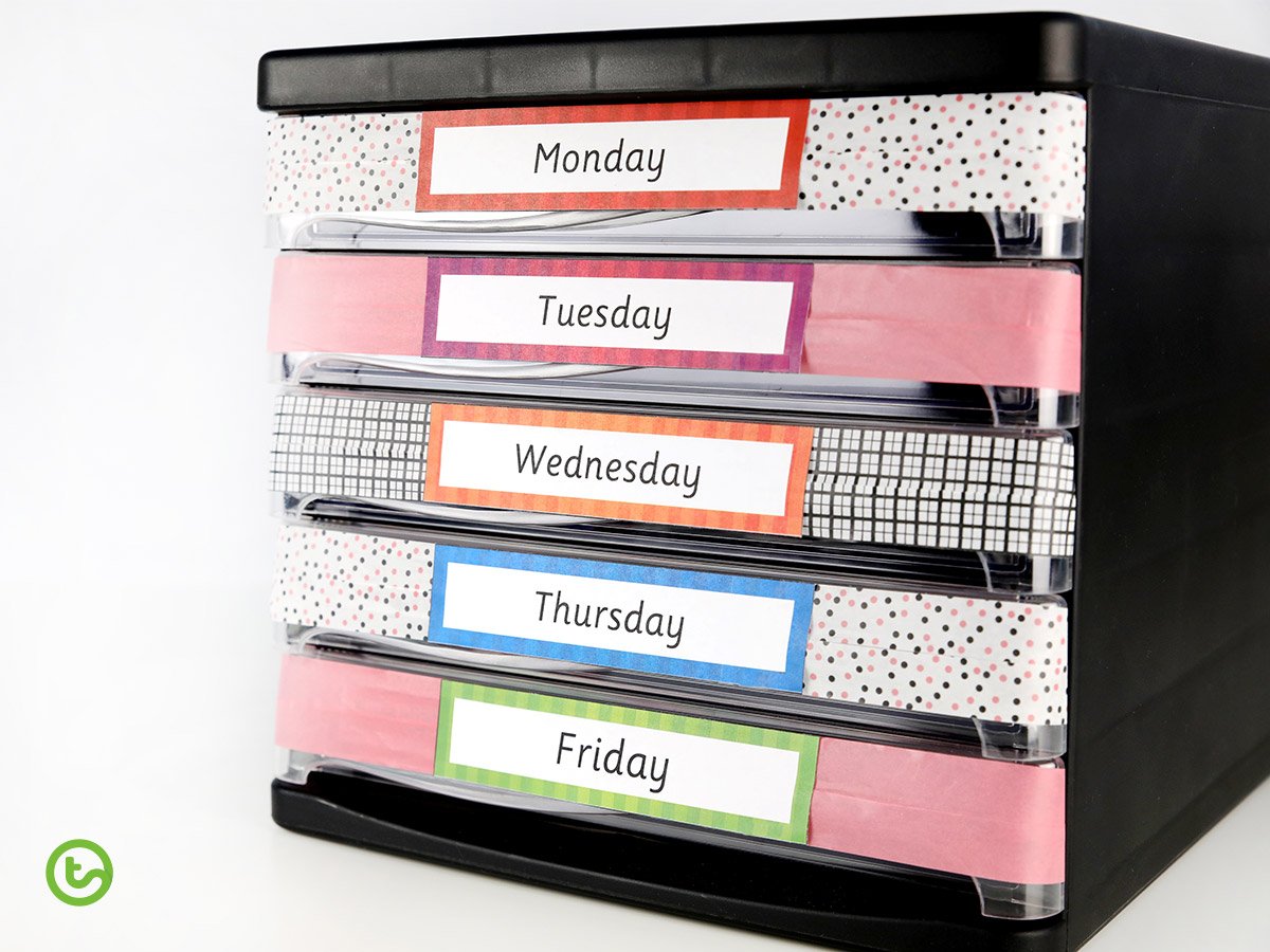 Helping Students Catch Up on Missed Work - Create a filing system to help students