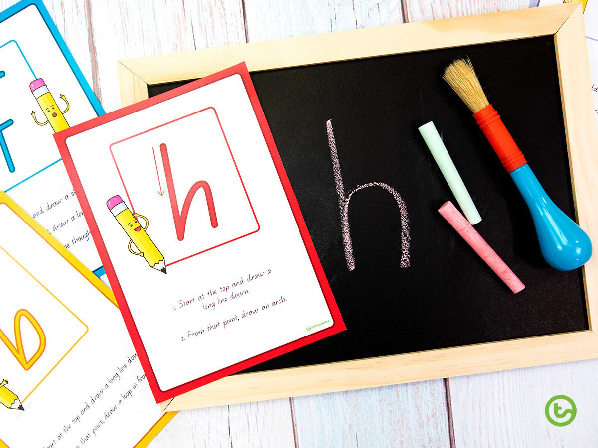 mini blackboard letter formation activity 