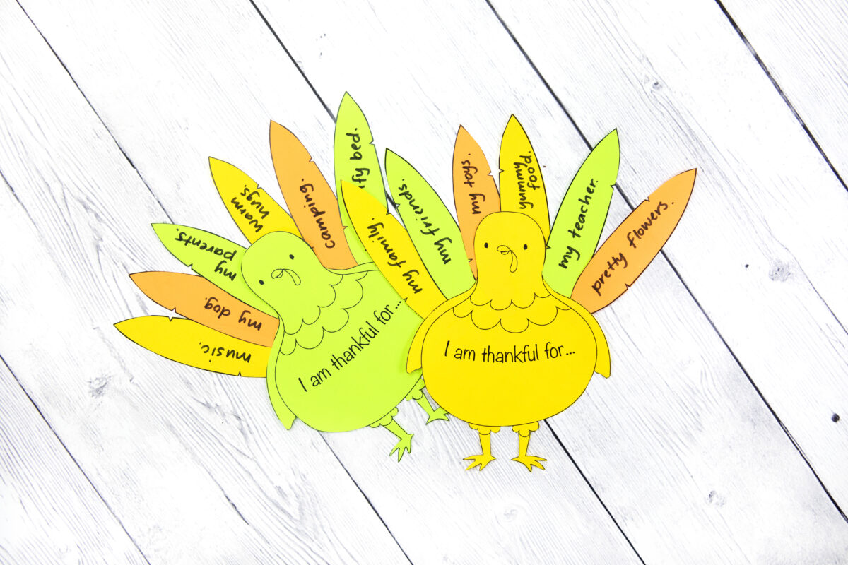 thankful turkey template for kids