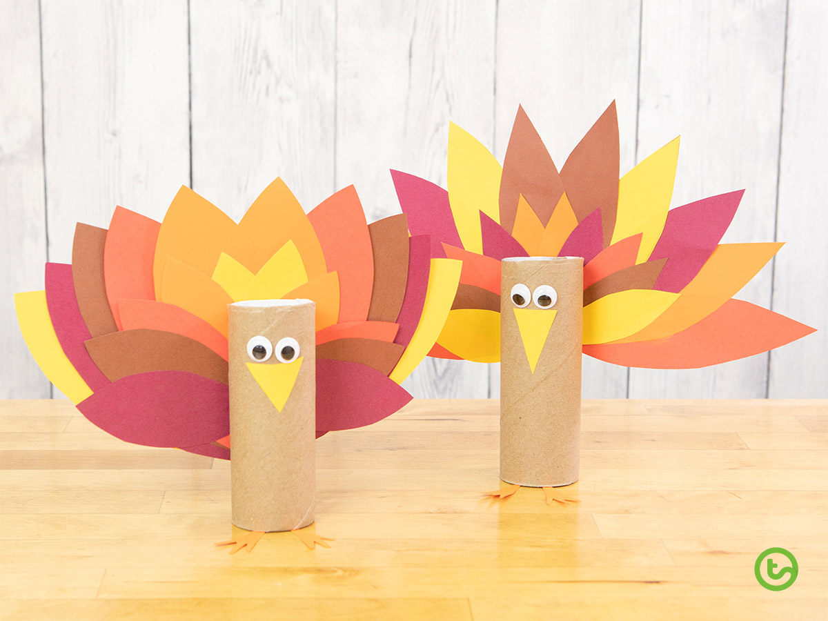 Thanksgiving Activities for the Classroom - Thanksgiving Paper Roll Turkeys