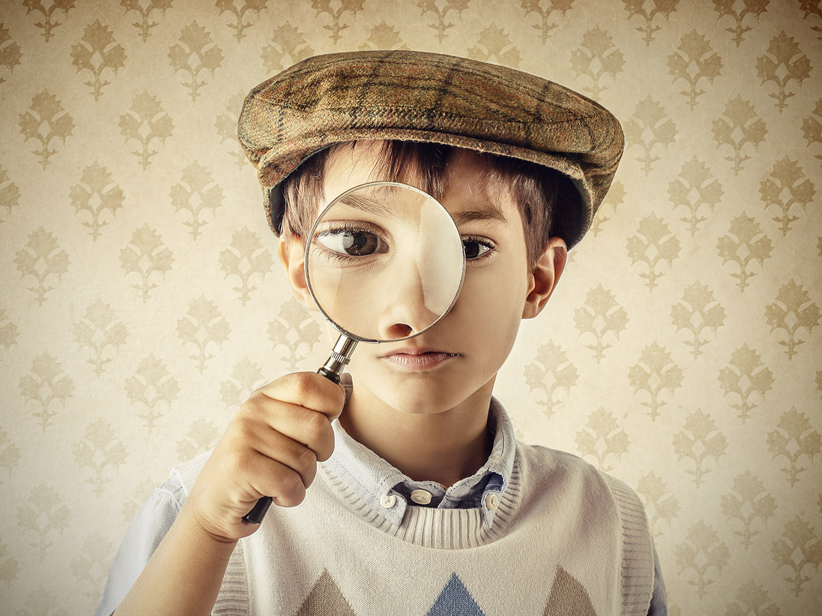 boy dressed as a detective