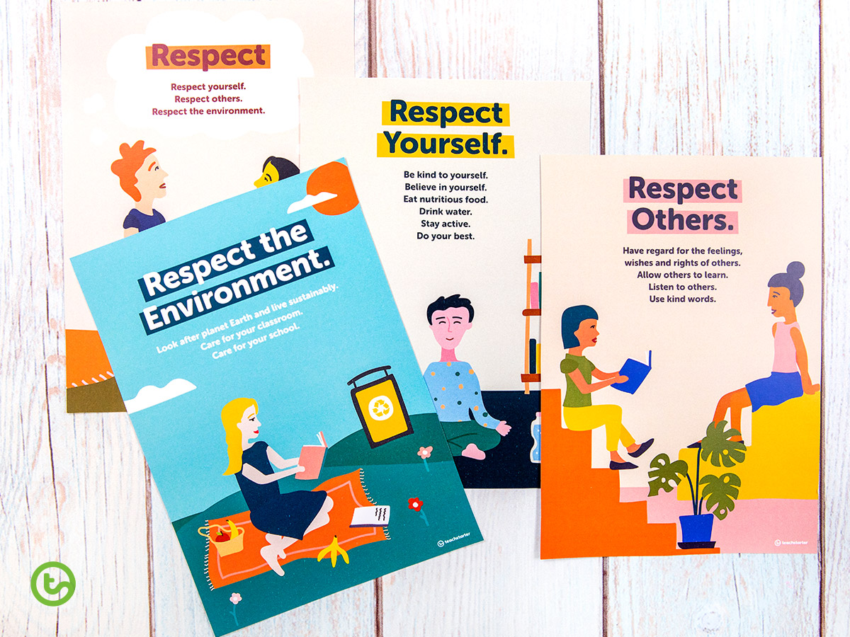 Respect posters for the classroom