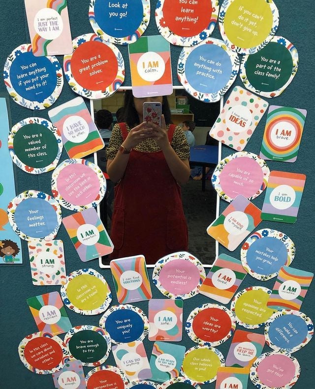positive affirmations mirror for classroom