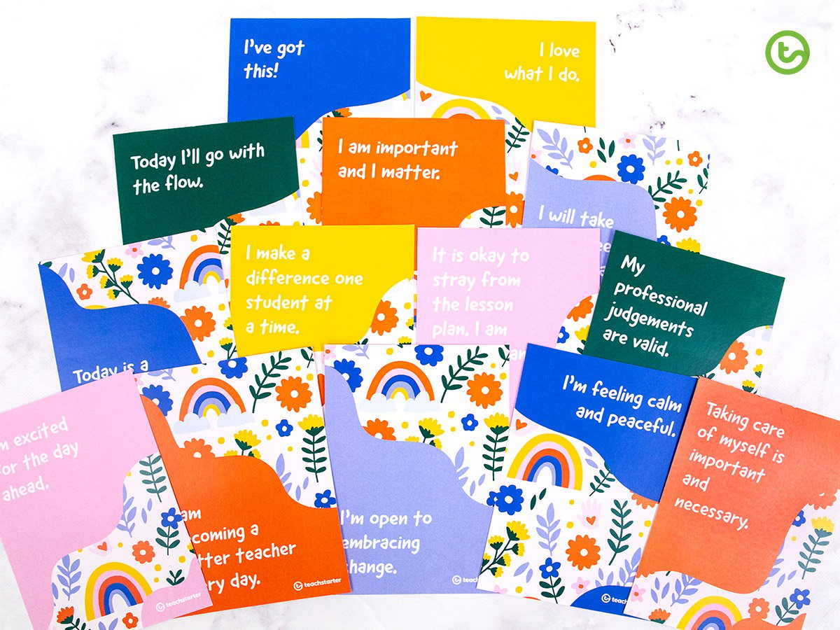 Positive Affirmation Cards for Teachers