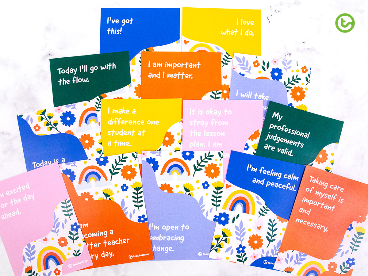 Positive Affirmation Cards for Teachers