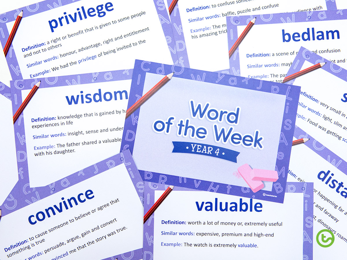 FREE Year 4 Back-to-School Resource Pack - Word of the Week